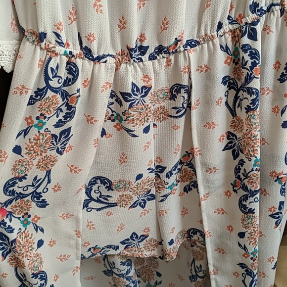 Floral High Low Romper (Romper with Train) - Picture 4 of 6